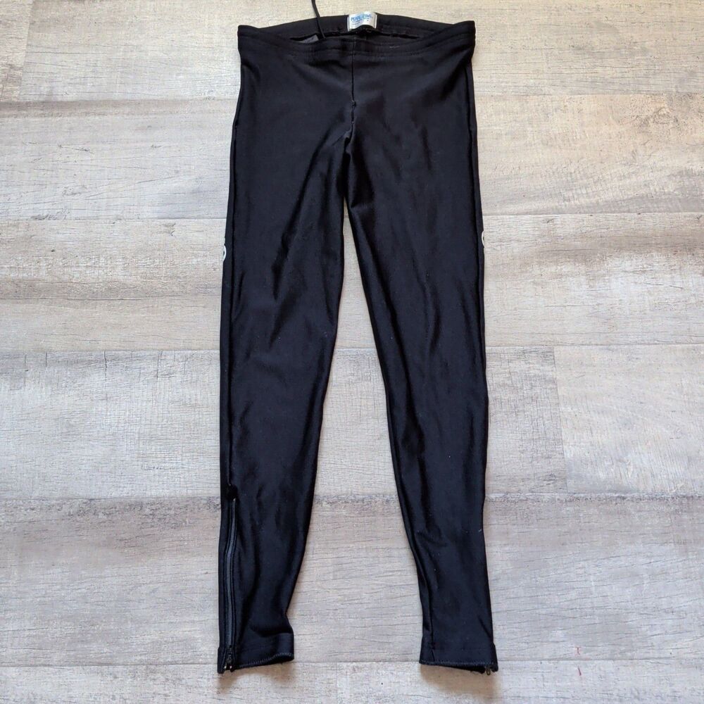 Pearl Izumi Technical Wear Cycling Tights Black Size M Zip Ankles Made in USA